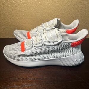Mens Adidas White and Orange Sneakers